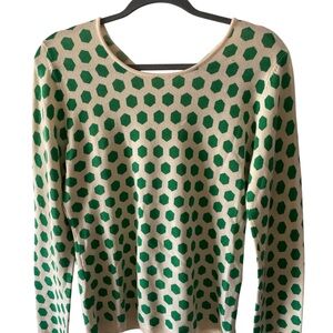 Pink Tartan Green and Cream Hexagon Sweater